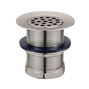 Seattle KBU1008 2-Inch Brass Grid Bar/Utility Sink Basket Strainer, Brushed Nickel