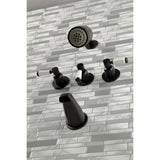 Paris KBX8130DPL Three-Handle 5-Hole Wall Mount Tub and Shower Faucet, Matte Black