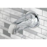 Metropolitan KBX8131BX Three-Handle 5-Hole Wall Mount Tub and Shower Faucet, Polished Chrome