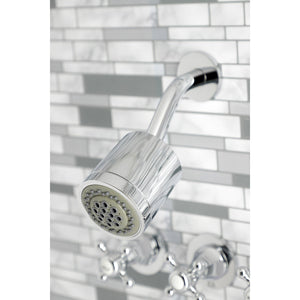 Metropolitan KBX8131BX Three-Handle 5-Hole Wall Mount Tub and Shower Faucet, Polished Chrome