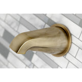 Metropolitan KBX8133BX Three-Handle 5-Hole Wall Mount Tub and Shower Faucet, Antique Brass