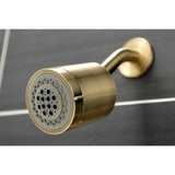 Serena KBX8133SVL Three-Handle 5-Hole Wall Mount Tub and Shower Faucet, Antique Brass