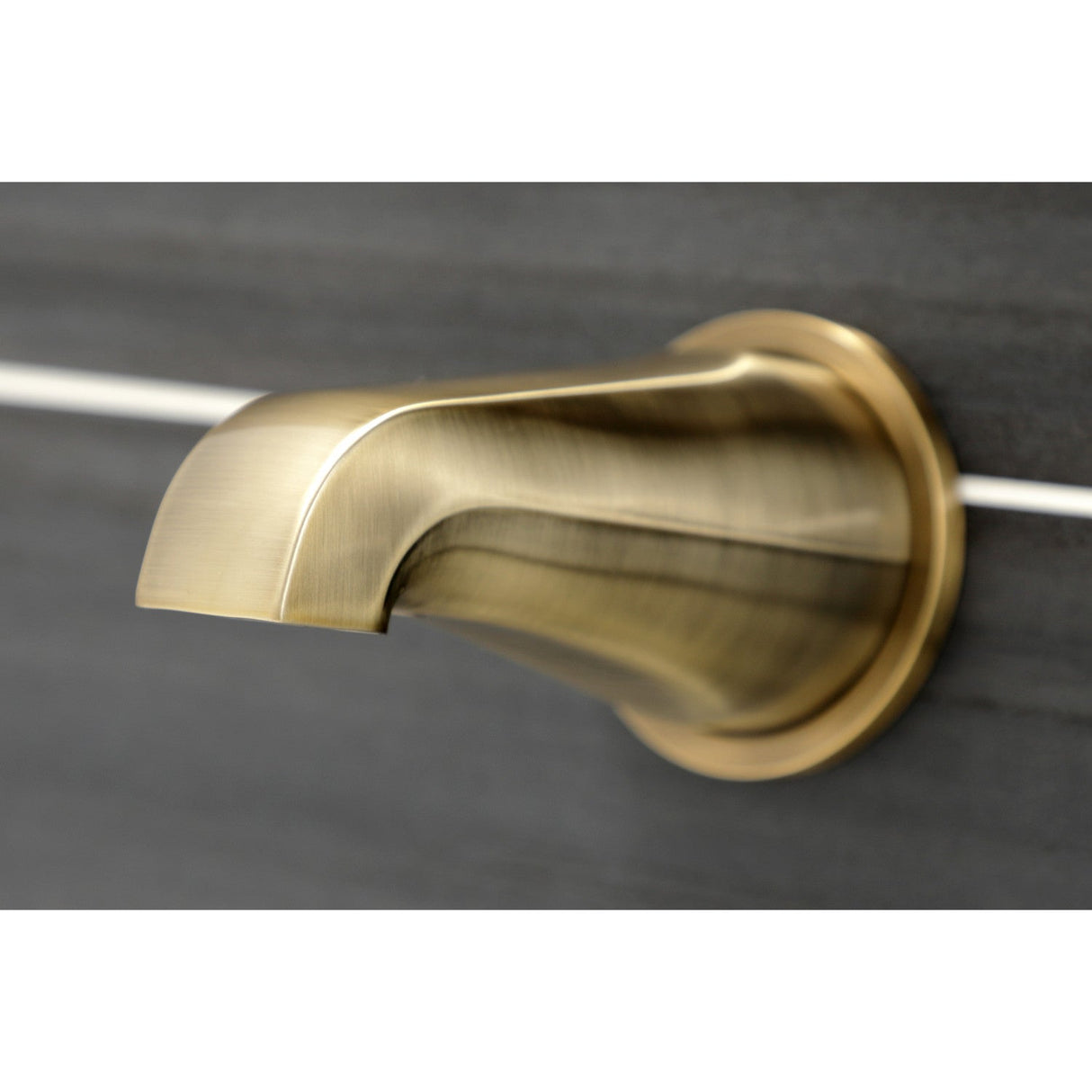 Serena KBX8133SVL Three-Handle 5-Hole Wall Mount Tub and Shower Faucet, Antique Brass