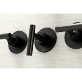 Manhattan KBX8135CML Three-Handle 5-Hole Wall Mount Tub and Shower Faucet, Oil Rubbed Bronze
