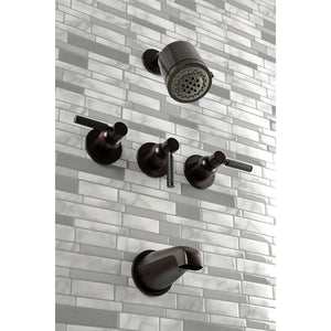 Kaiser KBX8135DKL Three-Handle 5-Hole Wall Mount Tub and Shower Faucet, Oil Rubbed Bronze