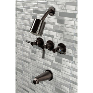 Kaiser KBX8135DKL Three-Handle 5-Hole Wall Mount Tub and Shower Faucet, Oil Rubbed Bronze