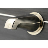 Manhattan KBX8136CML Three-Handle 5-Hole Wall Mount Tub and Shower Faucet, Polished Nickel