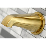 Paris KBX8137DPL Three-Handle 5-Hole Wall Mount Tub and Shower Faucet, Brushed Brass
