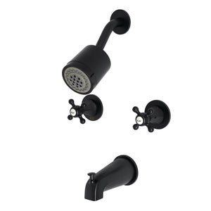 Metropolitan KBX8140BX Two-Handle 4-Hole Wall Mount Tub and Shower Faucet, Matte Black