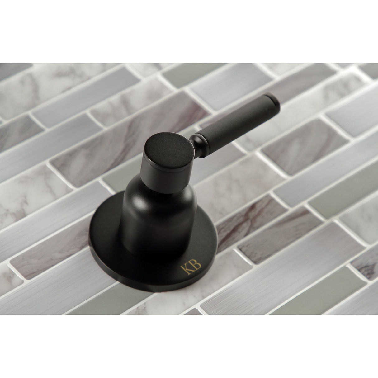 Kaiser KBX8140DKL Two-Handle 4-Hole Wall Mount Tub and Shower Faucet, Matte Black