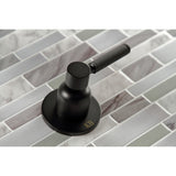 Kaiser KBX8140DKL Two-Handle 4-Hole Wall Mount Tub and Shower Faucet, Matte Black