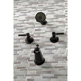 Kaiser KBX8140DKL Two-Handle 4-Hole Wall Mount Tub and Shower Faucet, Matte Black