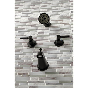 Kaiser KBX8140DKL Two-Handle 4-Hole Wall Mount Tub and Shower Faucet, Matte Black
