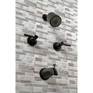 Kaiser KBX8140DKL Two-Handle 4-Hole Wall Mount Tub and Shower Faucet, Matte Black