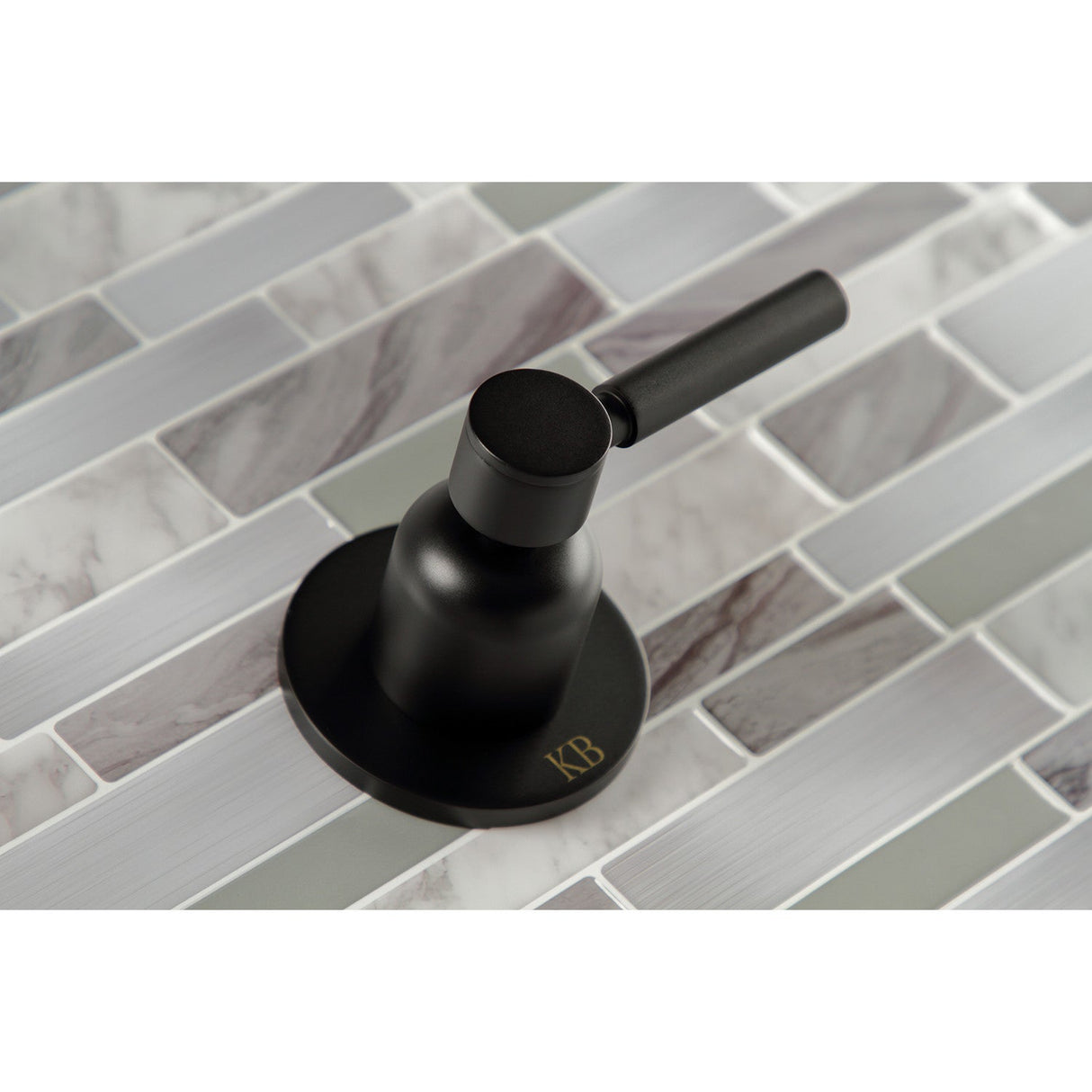 Concord KBX8140DL Two-Handle 4-Hole Wall Mount Tub and Shower Faucet, Matte Black