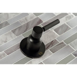 Concord KBX8140DL Two-Handle 4-Hole Wall Mount Tub and Shower Faucet, Matte Black
