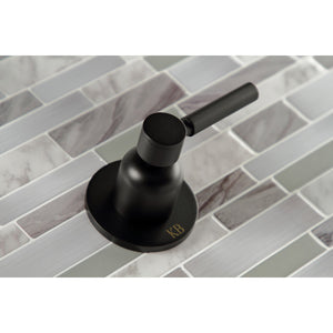 Concord KBX8140DL Two-Handle 4-Hole Wall Mount Tub and Shower Faucet, Matte Black