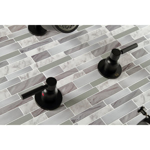 Concord KBX8140DL Two-Handle 4-Hole Wall Mount Tub and Shower Faucet, Matte Black