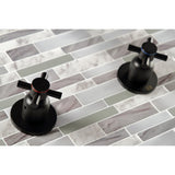 Concord KBX8140DX Two-Handle 4-Hole Wall Mount Tub and Shower Faucet, Matte Black
