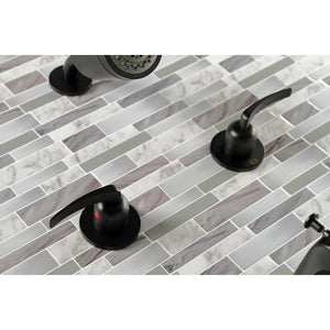 Centurion KBX8140EFL Two-Handle 4-Hole Wall Mount Tub and Shower Faucet, Matte Black