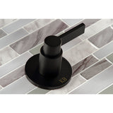 NuvoFusion KBX8140NDL Two-Handle 4-Hole Wall Mount Tub and Shower Faucet, Matte Black