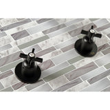 Millennium KBX8140ZX Two-Handle 4-Hole Wall Mount Tub and Shower Faucet, Matte Black