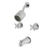 Metropolitan KBX8141BX Two-Handle 4-Hole Wall Mount Tub and Shower Faucet, Polished Chrome