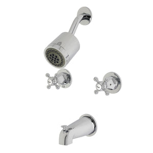 Metropolitan KBX8141BX Two-Handle 4-Hole Wall Mount Tub and Shower Faucet, Polished Chrome