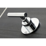 Manhattan KBX8141CML Two-Handle 4-Hole Wall Mount Tub and Shower Faucet, Polished Chrome