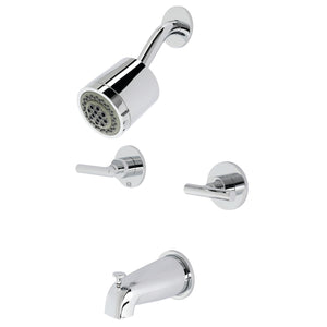 Manhattan KBX8141CML Two-Handle 4-Hole Wall Mount Tub and Shower Faucet, Polished Chrome