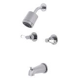 Paris KBX8141DPL Two-Handle 4-Hole Wall Mount Tub and Shower Faucet, Polished Chrome