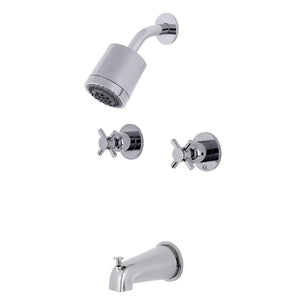 Concord KBX8141DX Two-Handle 4-Hole Wall Mount Tub and Shower Faucet, Polished Chrome