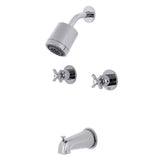 Millennium KBX8141ZX Two-Handle 4-Hole Wall Mount Tub and Shower Faucet, Polished Chrome