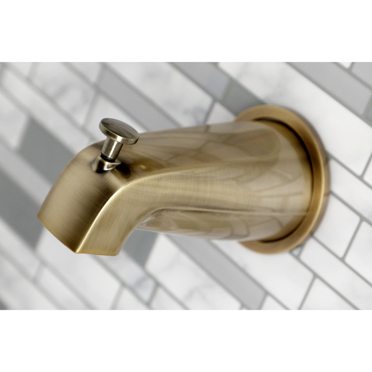 Metropolitan KBX8143BX Two-Handle 4-Hole Wall Mount Tub and Shower Faucet, Antique Brass