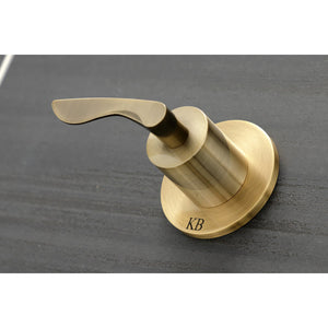 Serena KBX8143SVL Two-Handle 4-Hole Wall Mount Tub and Shower Faucet, Antique Brass