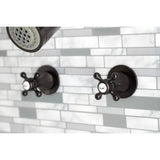 Metropolitan KBX8145BX Two-Handle 4-Hole Wall Mount Tub and Shower Faucet, Oil Rubbed Bronze