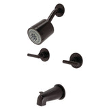 Manhattan KBX8145CML Two-Handle 4-Hole Wall Mount Tub and Shower Faucet, Oil Rubbed Bronze