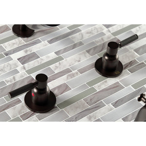 Kaiser KBX8145DKL Two-Handle 4-Hole Wall Mount Tub and Shower Faucet, Oil Rubbed Bronze