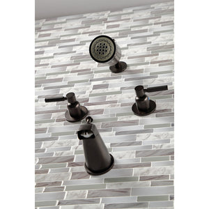 Kaiser KBX8145DKL Two-Handle 4-Hole Wall Mount Tub and Shower Faucet, Oil Rubbed Bronze