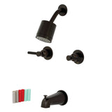 Kaiser KBX8145DKL Two-Handle 4-Hole Wall Mount Tub and Shower Faucet, Oil Rubbed Bronze