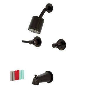 Kaiser KBX8145DKL Two-Handle 4-Hole Wall Mount Tub and Shower Faucet, Oil Rubbed Bronze
