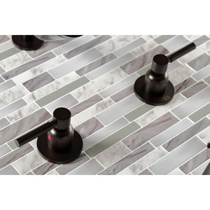 Concord KBX8145DL Two-Handle 4-Hole Wall Mount Tub and Shower Faucet, Oil Rubbed Bronze