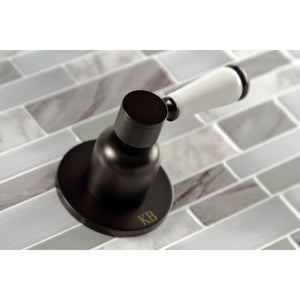 Paris KBX8145DPL Two-Handle 4-Hole Wall Mount Tub and Shower Faucet, Oil Rubbed Bronze