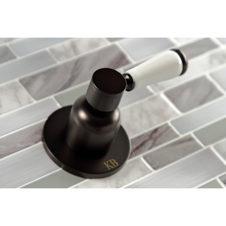 Paris KBX8145DPL Two-Handle 4-Hole Wall Mount Tub and Shower Faucet, Oil Rubbed Bronze