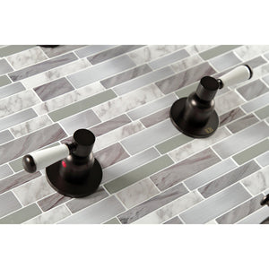 Paris KBX8145DPL Two-Handle 4-Hole Wall Mount Tub and Shower Faucet, Oil Rubbed Bronze