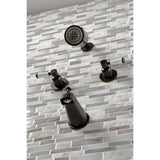 Paris KBX8145DPL Two-Handle 4-Hole Wall Mount Tub and Shower Faucet, Oil Rubbed Bronze