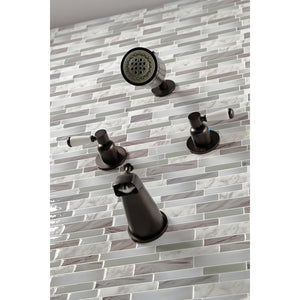 Paris KBX8145DPL Two-Handle 4-Hole Wall Mount Tub and Shower Faucet, Oil Rubbed Bronze