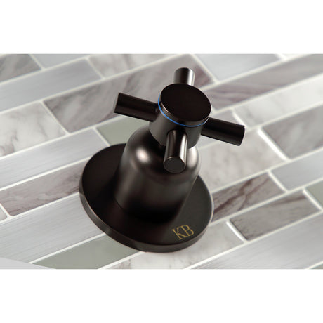 Concord KBX8145DX Two-Handle 4-Hole Wall Mount Tub and Shower Faucet, Oil Rubbed Bronze