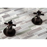 Concord KBX8145DX Two-Handle 4-Hole Wall Mount Tub and Shower Faucet, Oil Rubbed Bronze