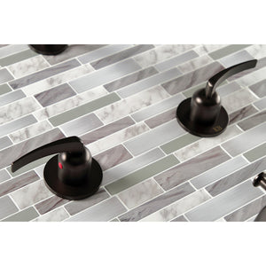 Centurion KBX8145EFL Two-Handle 4-Hole Wall Mount Tub and Shower Faucet, Oil Rubbed Bronze